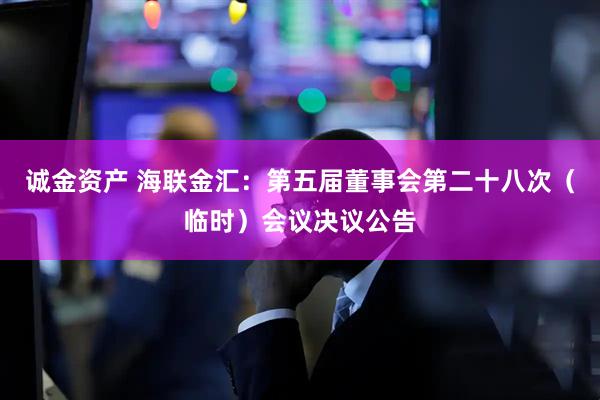 诚金资产 海联金汇：第五届董事会第二十八次（临时）会议决议公告