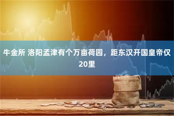牛金所 洛阳孟津有个万亩荷园，距东汉开国皇帝仅20里